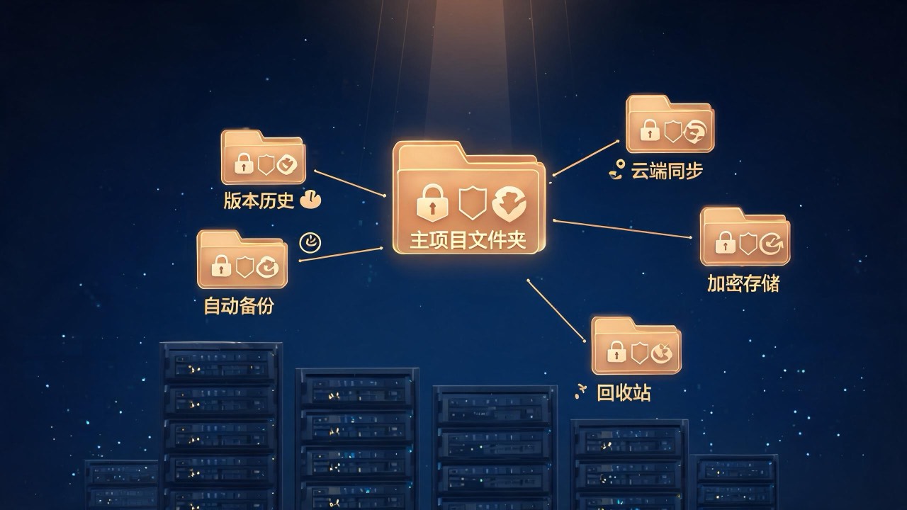 项目文件管理五重保护 - 造价成果归档与数据安全可视化